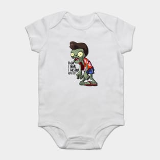 Funny zombie thinks he twisted his foot Baby Bodysuit